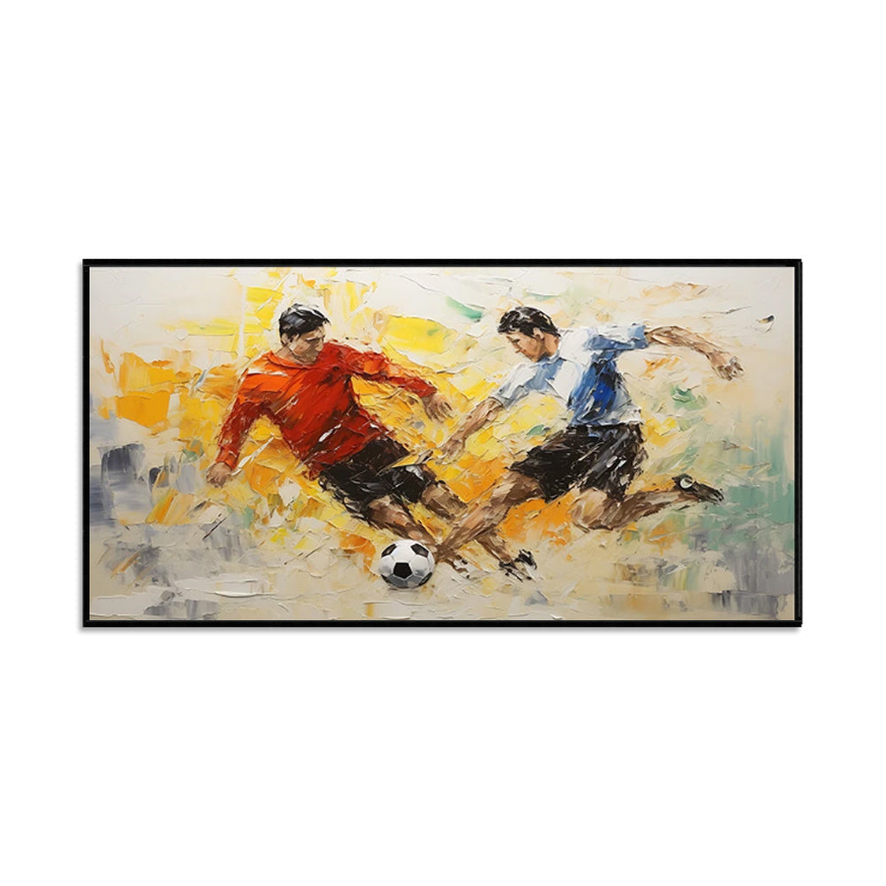 HKM-830291 Handmade Oil Painting of Sports Themes on Canvas - Unique Wall Art for Living Room and Home Decor