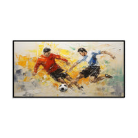 HKM-830291 Handmade Oil Painting of Sports Themes on Canvas - Unique Wall Art for Living Room and Home Decor