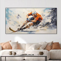 HKM-830291 Handmade Oil Painting of Sports Themes on Canvas - Unique Wall Art for Living Room and Home Decor
