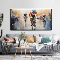 HKM-830291 Handmade Oil Painting of Sports Themes on Canvas - Unique Wall Art for Living Room and Home Decor