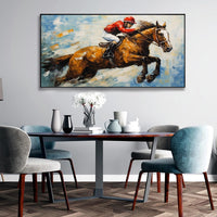 HKM-830291 Handmade Oil Painting of Sports Themes on Canvas - Unique Wall Art for Living Room and Home Decor