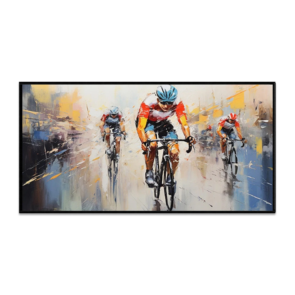 HKM-830291 Handmade Oil Painting of Sports Themes on Canvas - Unique Wall Art for Living Room and Home Decor