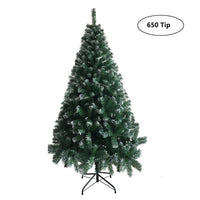 HKM-830483 6FT Light Green & White PVC Christmas Tree with Iron Frame and 650 Branches