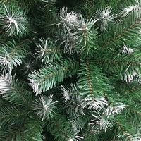 HKM-830483 6FT Light Green & White PVC Christmas Tree with Iron Frame and 650 Branches