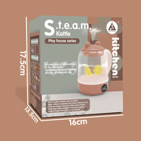HKM-830611 Electric Steam Kettle Playset for Kids - Educational Kitchen Toys for Role-Playing