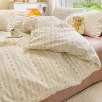 HKM-830675 Summer Washable Four-Piece Cotton Bed Set with Multiple Patterns for 1.5m and 1.8m Beds