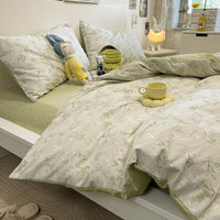 HKM-830675 Summer Washable Four-Piece Cotton Bed Set with Multiple Patterns for 1.5m and 1.8m Beds