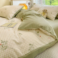 HKM-830675 Summer Washable Four-Piece Cotton Bed Set with Multiple Patterns for 1.5m and 1.8m Beds