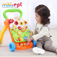 HKM-830995 2-in-1 Sit-to-Stand Learning Activity Walker for Toddlers Ages 5-7, Music & Walking Support