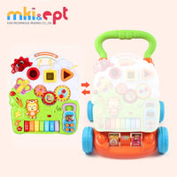 HKM-830995 2-in-1 Sit-to-Stand Learning Activity Walker for Toddlers Ages 5-7, Music & Walking Support