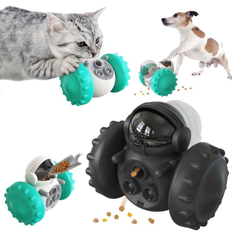 HKM-831123 Interactive Dog Treat Leaking Toy For Small Large Dogs Puzzle Tumbler Funny Slow Dispenser Puppy Balance Car Pet Toys