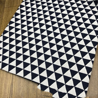 HKM-831187 Cotton and Linen Blend Triangle Print Fabric for Home Decor and Upholstery