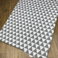 HKM-831187 Cotton and Linen Blend Triangle Print Fabric for Home Decor and Upholstery