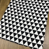 HKM-831187 Cotton and Linen Blend Triangle Print Fabric for Home Decor and Upholstery