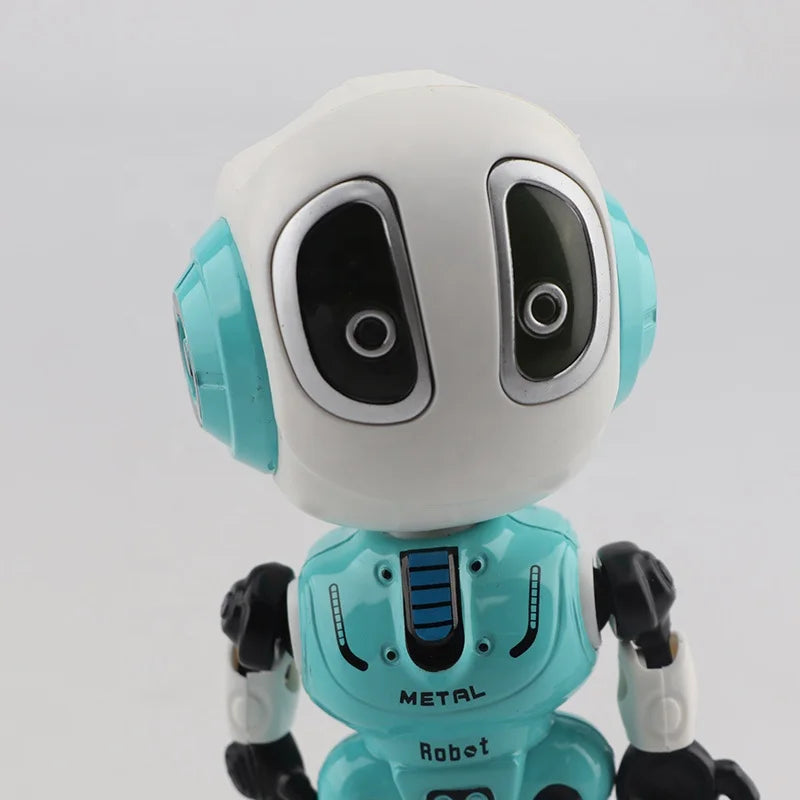 HKM-831315 Interactive Die-Cast Mini Recording Robot Toy with Light & Sound for Ages 2 to 13 Years