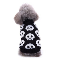 HKM-831379 Cozy Knitted Pet Sweater with Maple Leaf Design for Fall and Winter