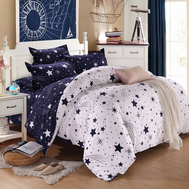 HKM-831507 Three-Piece Quilted Bedding Set with Floral Design for 1.5m Bed - Polyester Fabric, White