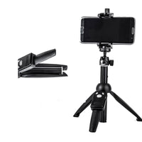 HKM-831571 Adjustable Selfie Stick Tripod for Smartphones, Compatible with iPhone Models, Aluminum Alloy & ABS, Black