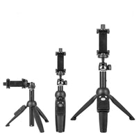 HKM-831571 Adjustable Selfie Stick Tripod for Smartphones, Compatible with iPhone Models, Aluminum Alloy & ABS, Black