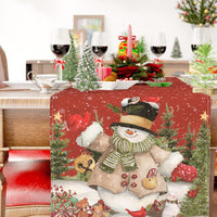 HKM-831635 Snowman Christmas Table Runner – Linen Mat, 30x180cm, Polyester Fiber