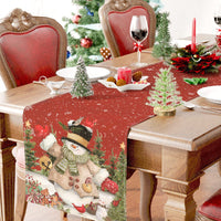HKM-831635 Snowman Christmas Table Runner – Linen Mat, 30x180cm, Polyester Fiber