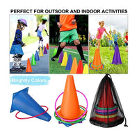 HKM-831763 3-in-1 Outdoor Sensory Training Toy Set with Throwing Ferrule, Circular Ring, and Sandbag