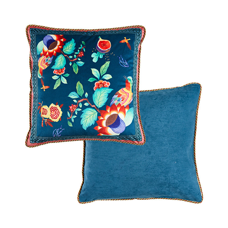 HKM-831827 Plush Lumbar Pillow Cover for Sofa and Bed - Various Designs Available