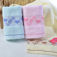 HKM-832083 Pure Cotton Face Towel - Soft, Highly Absorbent in Blue, Pink, or Yellow, 33x73cm