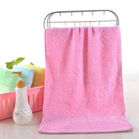 HKM-832083 Pure Cotton Face Towel - Soft, Highly Absorbent in Blue, Pink, or Yellow, 33x73cm