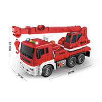 HKM-832147 1:16 Scale Friction Ladder Engine Rescue Vehicle with Water Spray and Sound Effects