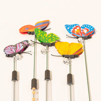 HKM-832147 Retractable Cat Teaser Stick with Mixed Hair Butterfly Toy, 30-50cm Full Length