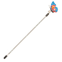 HKM-832147 Retractable Cat Teaser Stick with Mixed Hair Butterfly Toy, 30-50cm Full Length