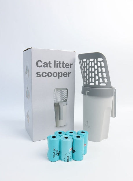 HKM-832275 Large Capacity Toilet Bucket Portable Removable And Washable Integrated Cat Litter Scoop