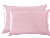 HKM-832339 Silk Satin Zipper Pillowcase - Soft Polyester Fiber Bedding Decor