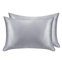 HKM-832339 Silk Satin Zipper Pillowcase - Soft Polyester Fiber Bedding Decor