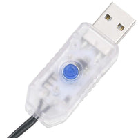 HKM-832467 Warm White LED String Lights - 400 LEDs, 7.4 m Length, USB Powered, Indoor/Outdoor Use