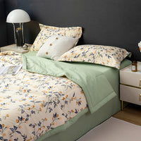 HKM-832659 Cotton and Linen Double-Layer Yarn Summer Blanket Set with Duvet Cover and Pillowcases - Various Sizes Available