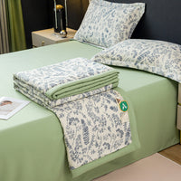HKM-832659 Cotton and Linen Double-Layer Yarn Summer Blanket Set with Duvet Cover and Pillowcases - Various Sizes Available