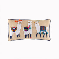 HKM-832723 Bohemian Embroidered Cotton Cushion Cover with Tassels for Home Decor