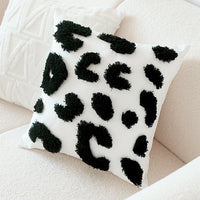 HKM-832787 Luxury Checkerboard Rabbit Fur Cushion Cover 45x45cm