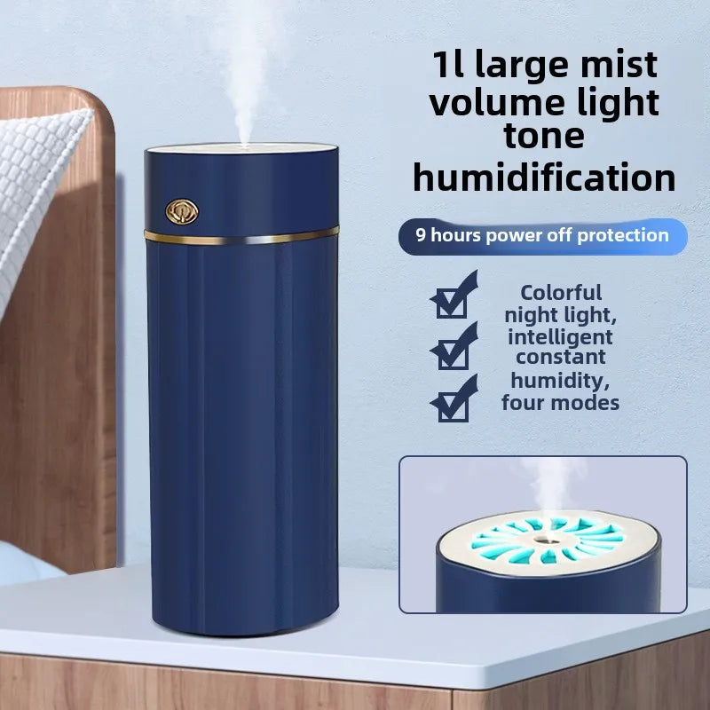 KTX-832851 Portable USB Ultrasonic Humidifier with Colourful Night Light and High Mist Output for Home and Office Use