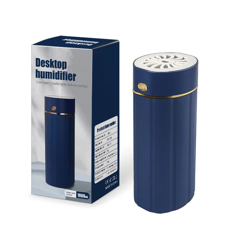 KTX-832851 Portable USB Ultrasonic Humidifier with Colourful Night Light and High Mist Output for Home and Office Use