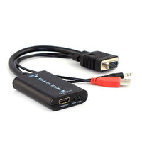 HKM-832851 VGA to HDMI Female Converter with USB Power & Audio Output, 1080p 60Hz