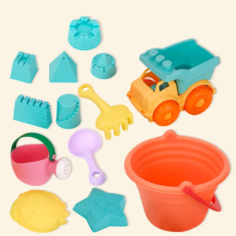 HKM-832915 Customizable 10-Piece Beach Sand Toy Set for Summer Fun - Multiple Styles for Ages 3 and Up