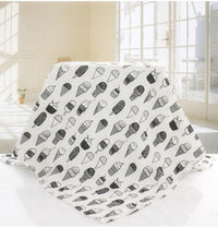 HKM-832979 Soft Cotton Gauze Bath Towel Blanket for Newborns - 120x120cm, Breathable and Comfortable