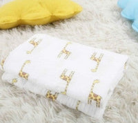 HKM-832979 Soft Cotton Gauze Bath Towel Blanket for Newborns - 120x120cm, Breathable and Comfortable