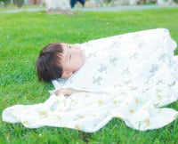 HKM-832979 Soft Cotton Gauze Bath Towel Blanket for Newborns - 120x120cm, Breathable and Comfortable