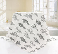 HKM-832979 Soft Cotton Gauze Bath Towel Blanket for Newborns - 120x120cm, Breathable and Comfortable