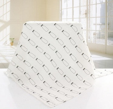 HKM-832979 Soft Cotton Gauze Bath Towel Blanket for Newborns - 120x120cm, Breathable and Comfortable