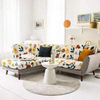 HKM-833043 Universal Non-Slip Stretch Sofa Cover with Rustic Plant Floral Pattern
